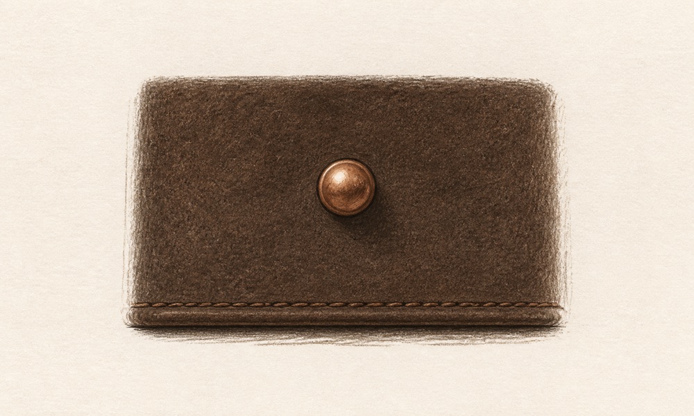 Ein runder kupferfarbener Standfuß der Lungo-Tasche